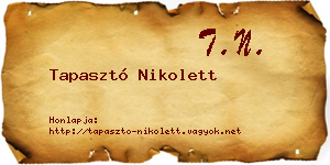 Tapasztó Nikolett névjegykártya