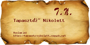 Tapasztó Nikolett névjegykártya